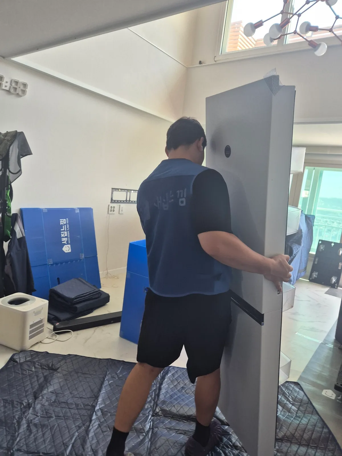 남양주 포장이사 사다리차 고층 운반 작업